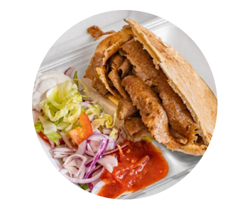 Cafe Piccante Edinburgh Savoury Doner Kebab with Salad 