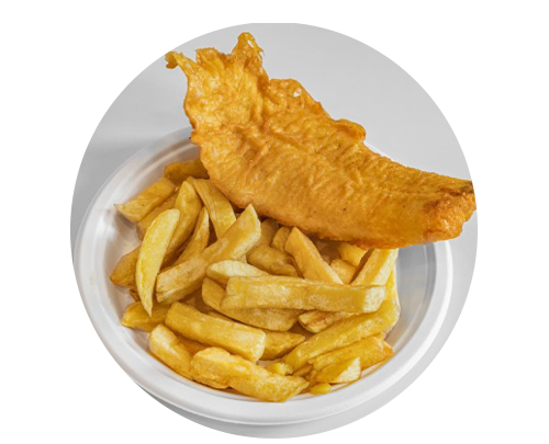 Cafe Piccante Crispy Fish and Chips in Edinburgh.  